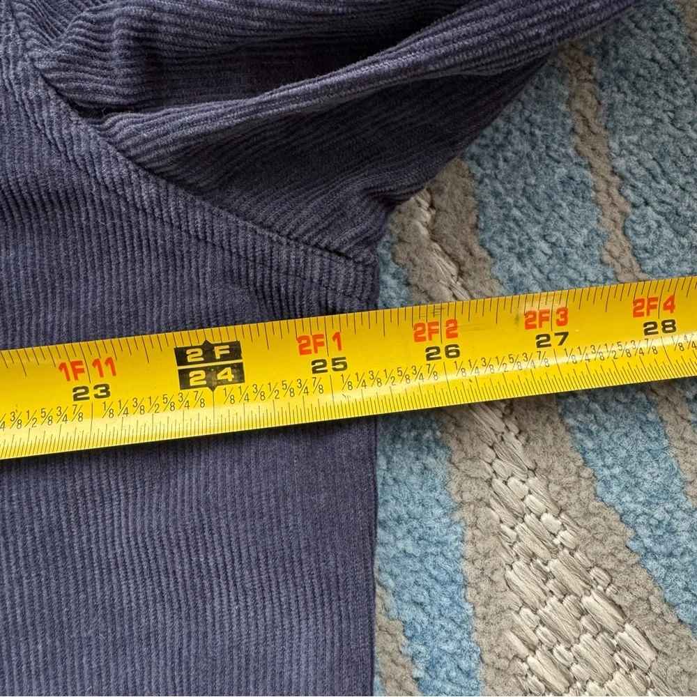 J. Crew Re-Imagined Men’s Corduroy‎ Long Sleeve Button Down Navy Blue Size XXLT